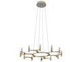 Corbett Lighting Nexus 12-Light Integrated LED Chandelier in Warm Silver Leaf