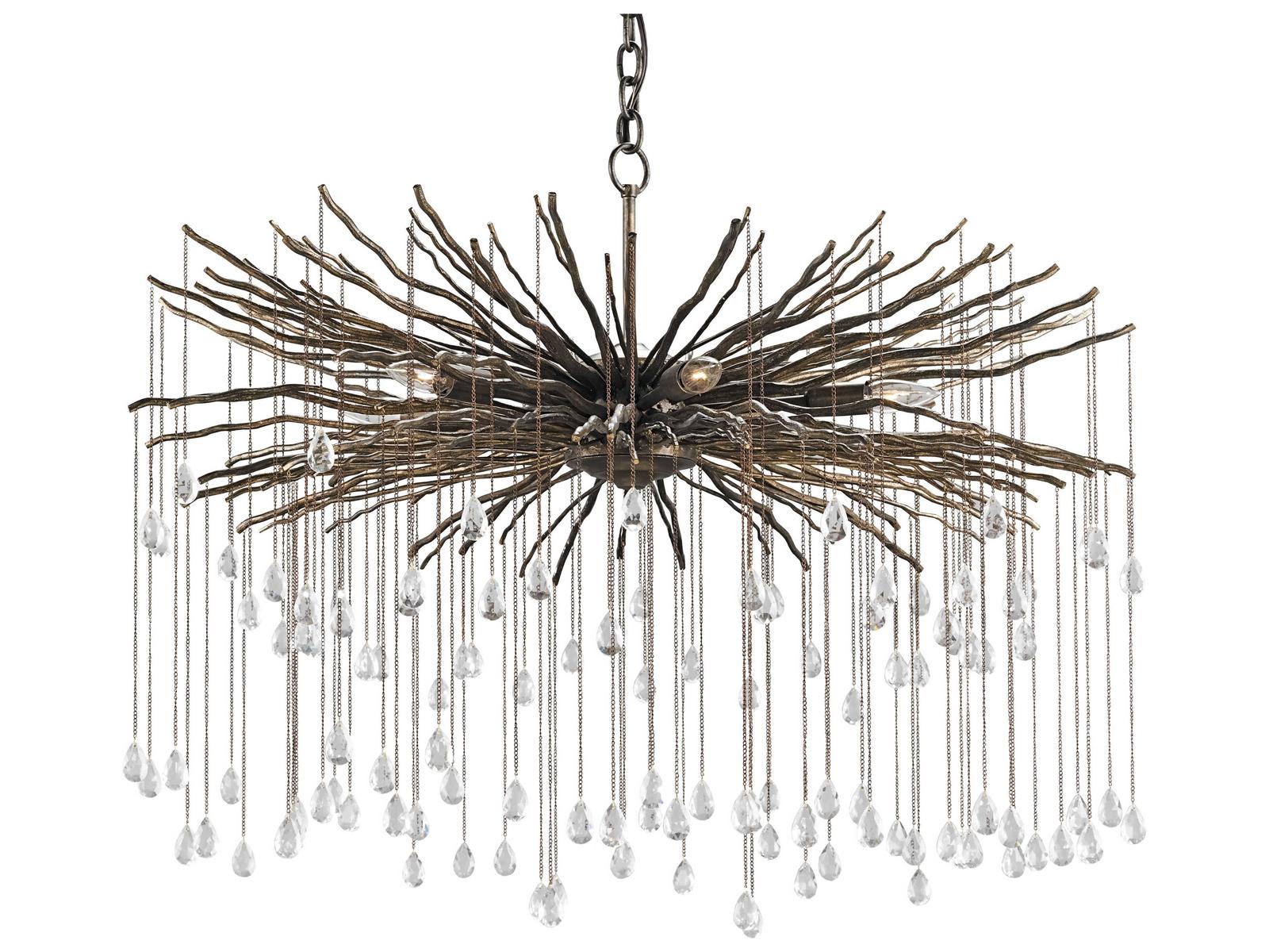 Luxecor Vistas 6-Light Cupertino Bronze Crystal Chandelier