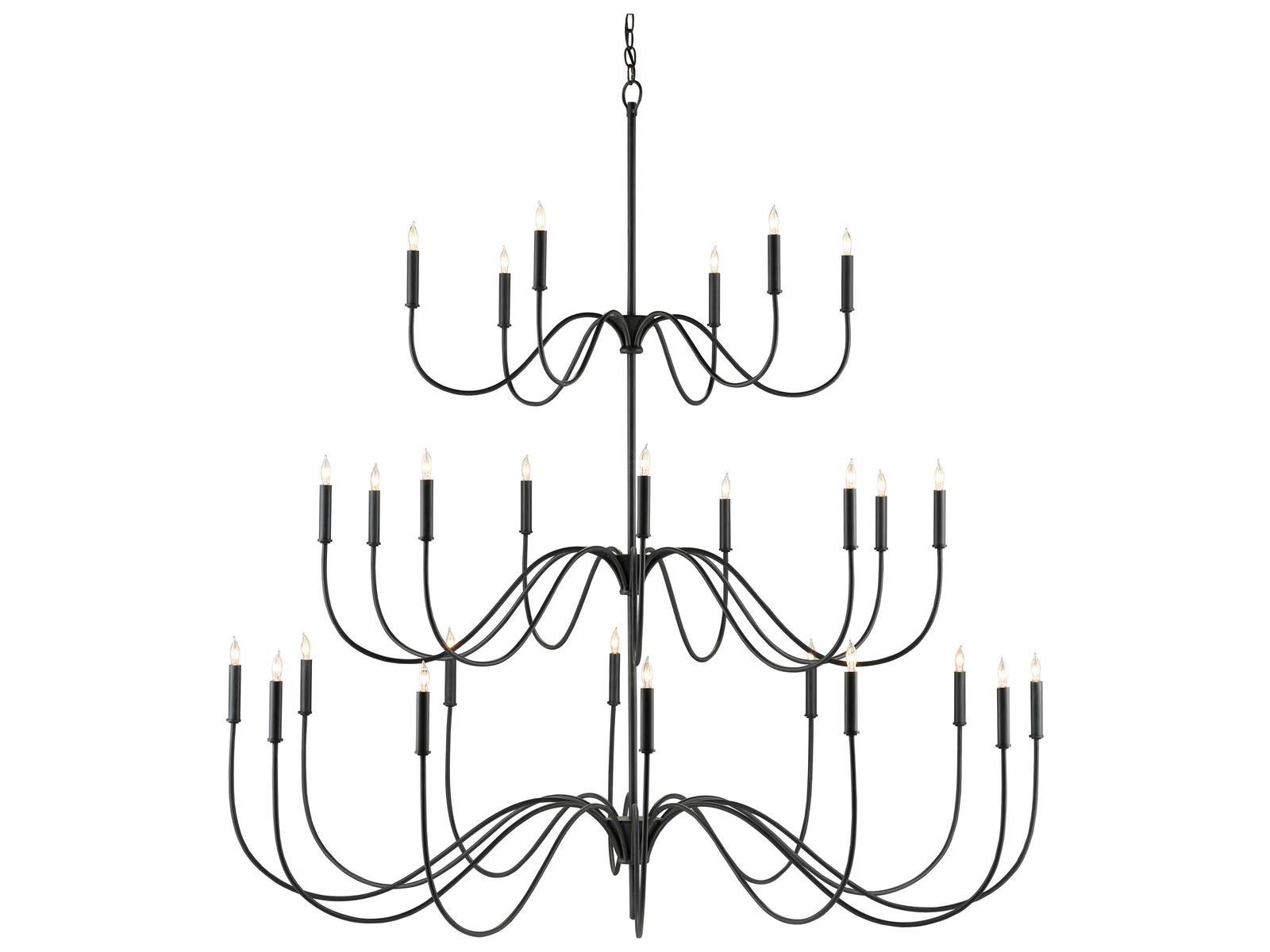 Luxecor Tirrell 27-Light Antique Black Candelabra Chandelier