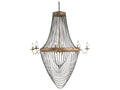 Luxecor Vistas 8-Light French Gold Leaf antique Wash Silver Candelabra Geometric Chandelier