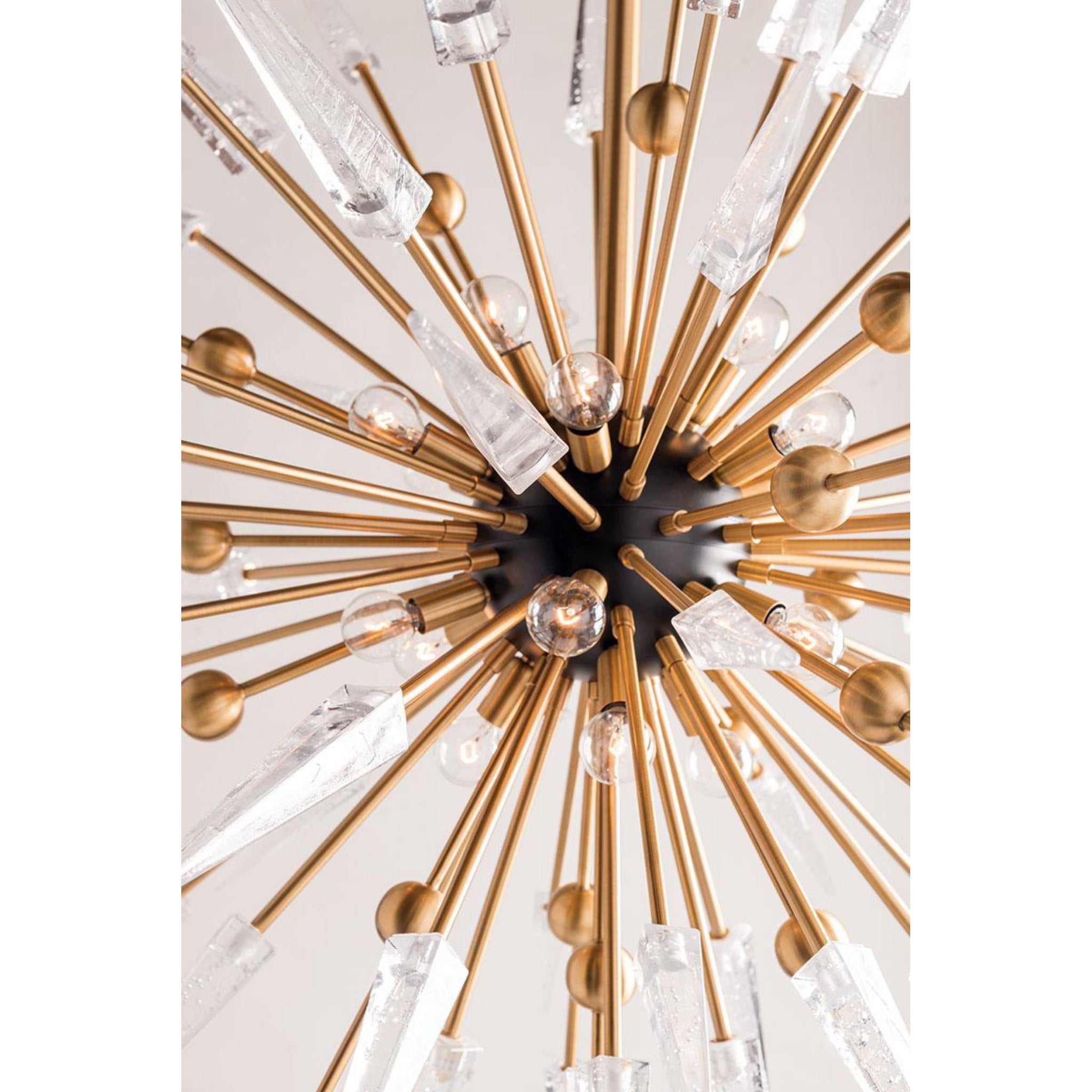 Sparta 18-Light Chandelier in Aged Brass 48L x 48W x 48H