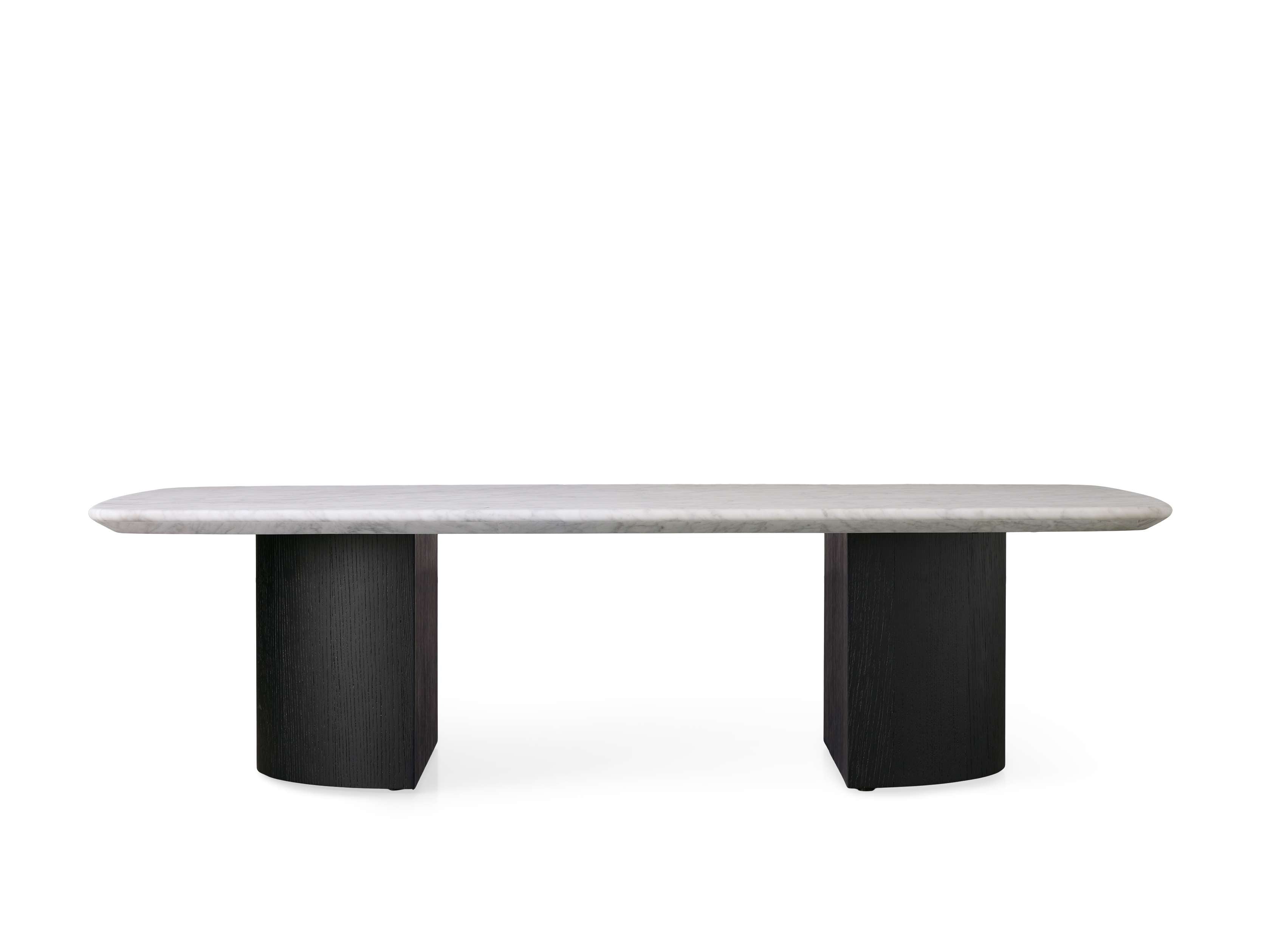 Saint Germain 72" Stone Coffee Table with Dauphine Base and Carrara Top