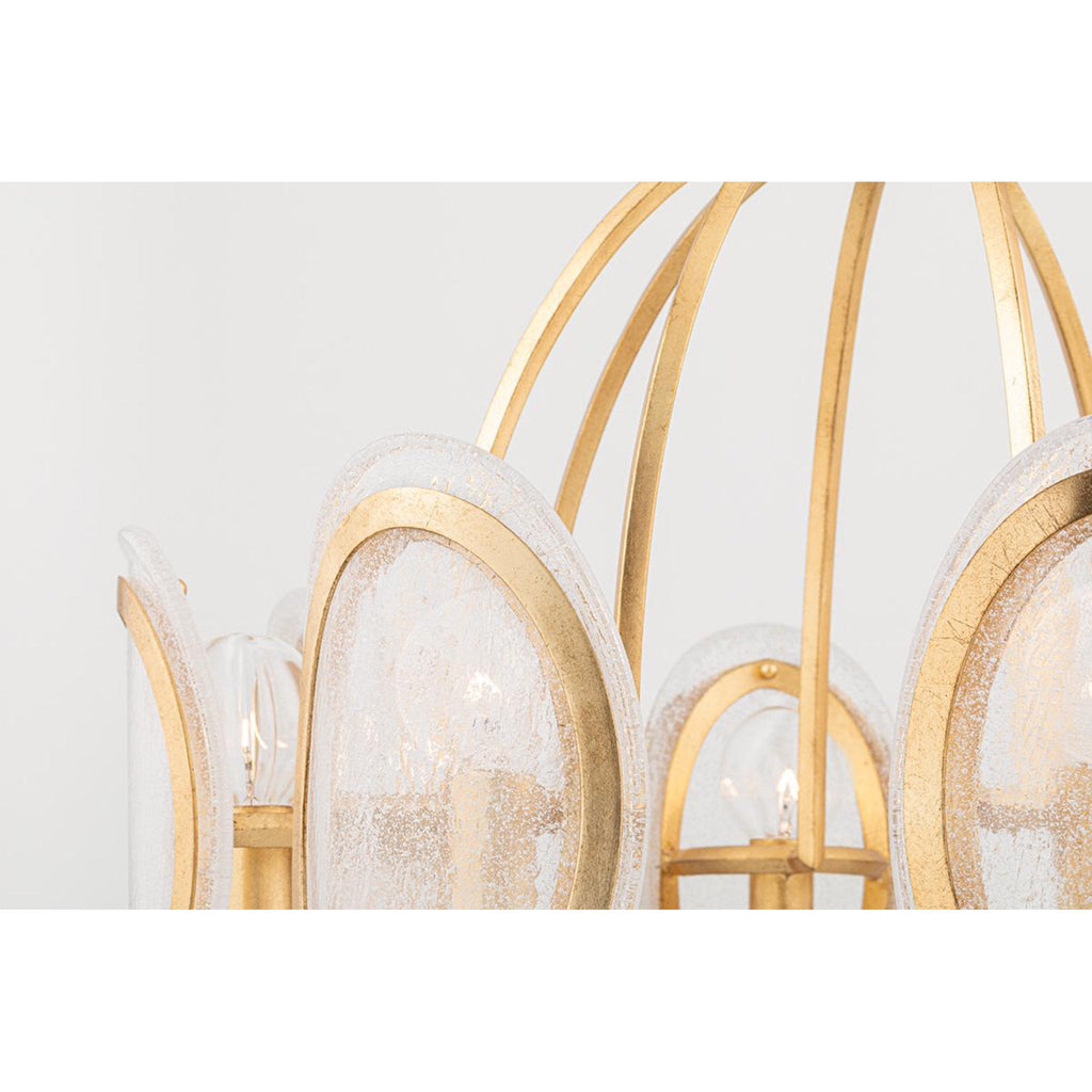 Danes 18-Light Chandelier in Vintage Gold Leaf 50L x 50W x 33H