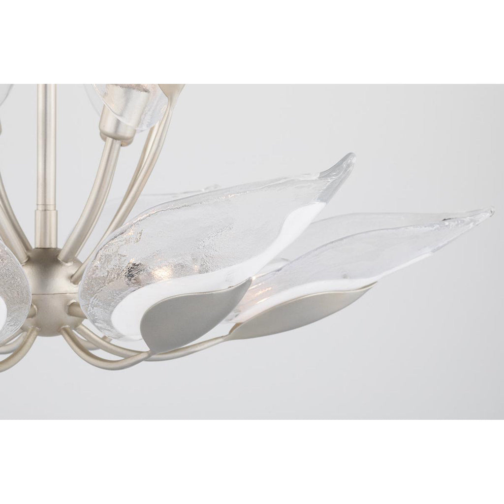 Blossom 24-Light Chandelier in Silver Leaf 55L x 55W x 37H