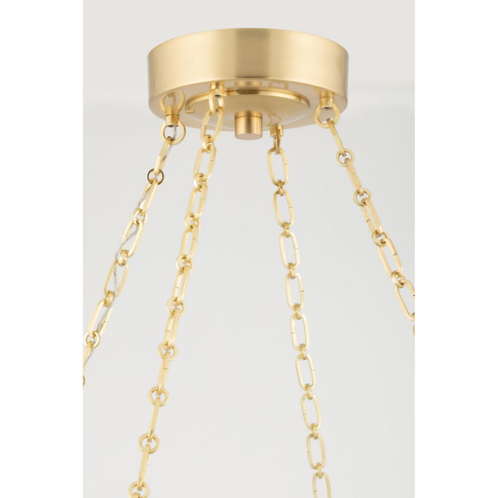 Lindley 1-Light Chandelier in Aged Brass 40L x 40W x 4.625H