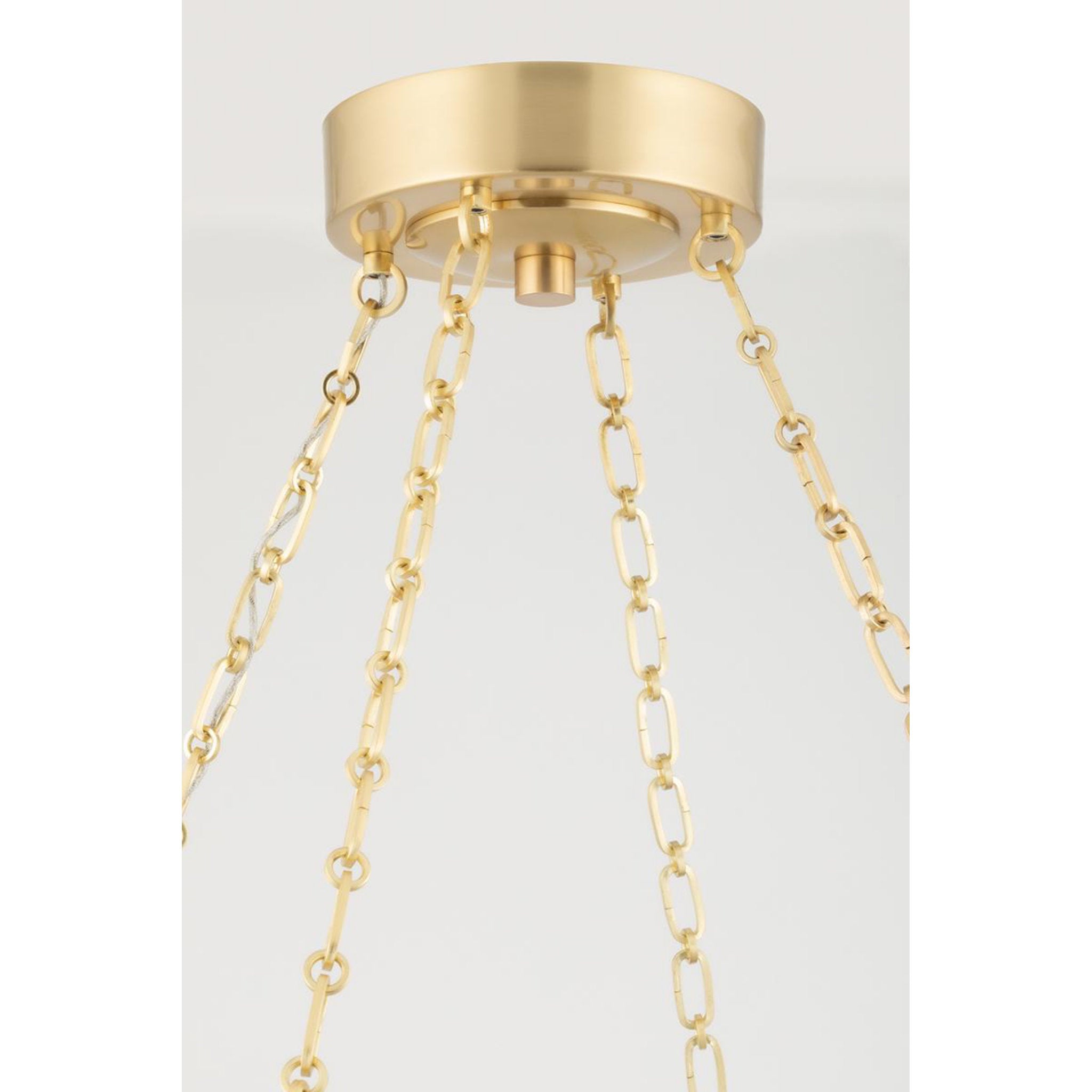 Lindley 1-Light Chandelier in Aged Brass 40L x 40W x 4.625H