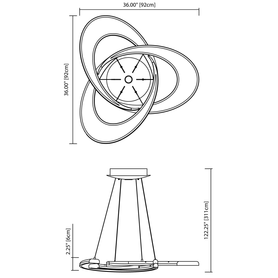 Elan Destiny 4 Light 36" Wide LED Pendant