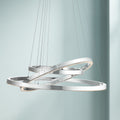 Elan Opus 31 1/2" Wide Chrome 3-Ring LED Pendant Light