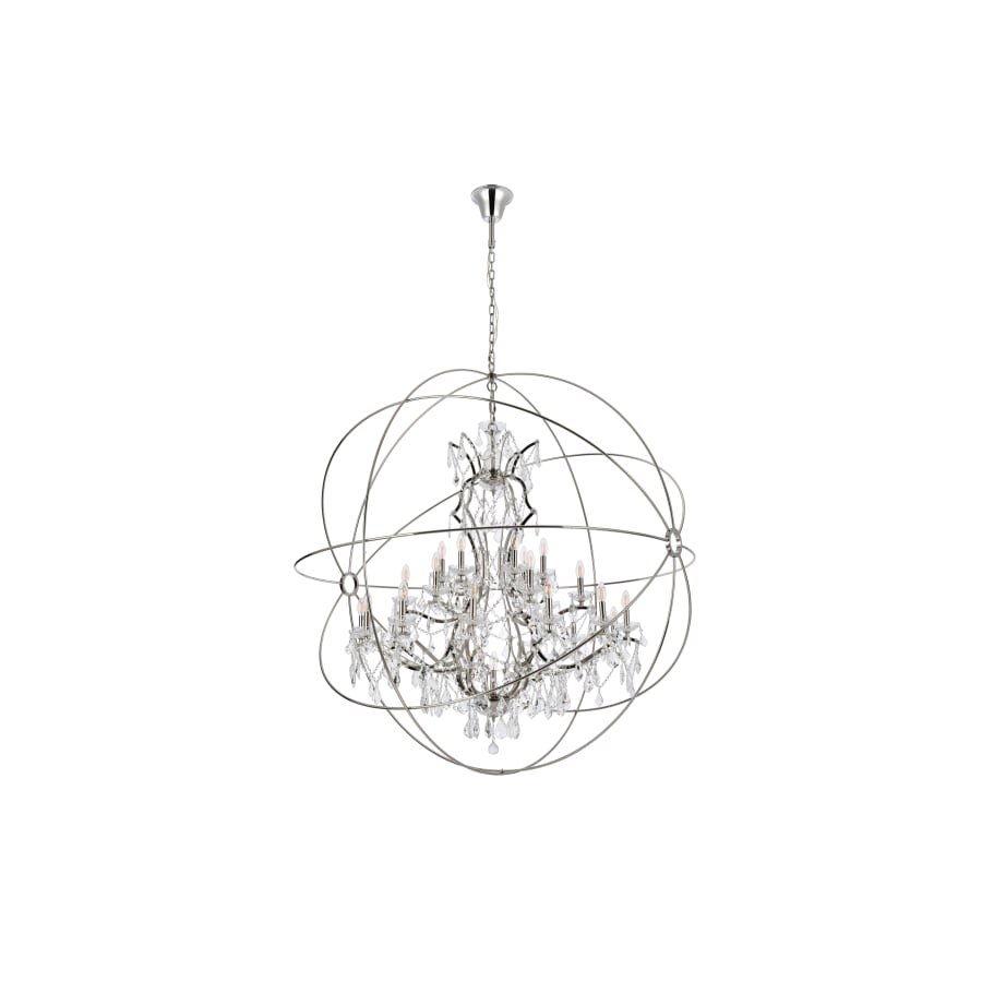 Elegant Lighting Geneva 25 Light 60" Wide Crystal Chandelier with Clear Royal Cut Crystals