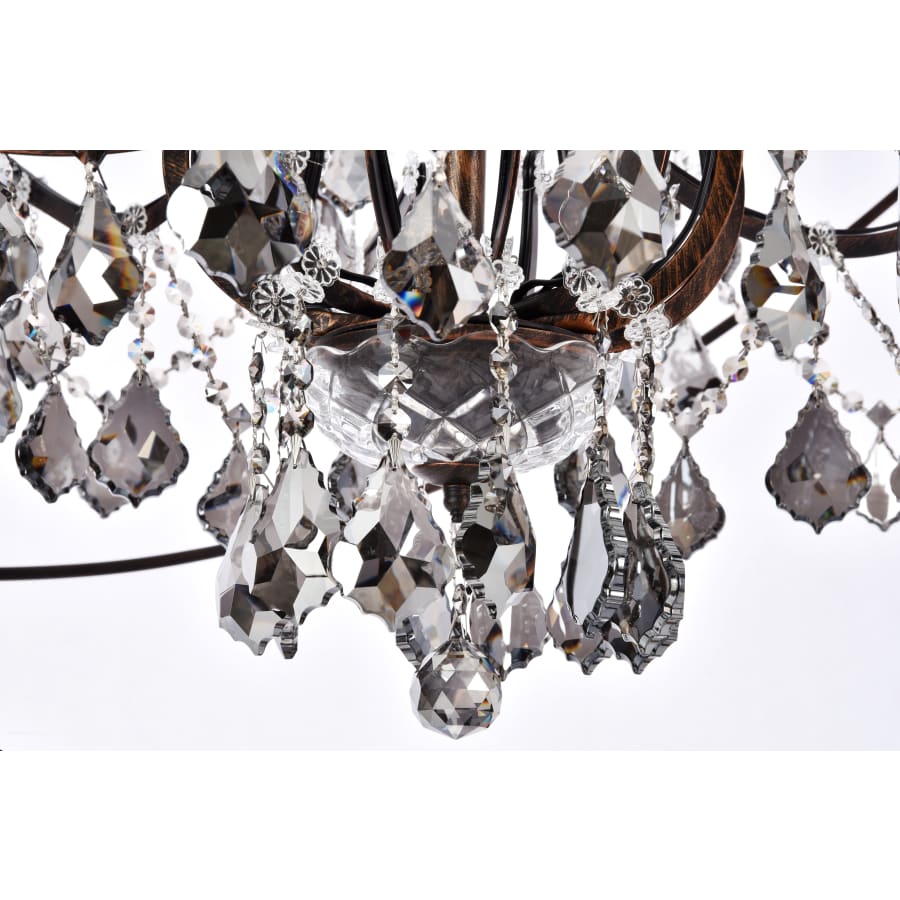 Elegant Lighting Geneva 25 Light 60" Wide Crystal Chandelier with Silver Shade Royal Cut Crystals