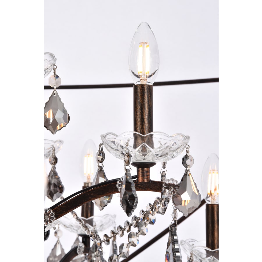 Elegant Lighting Geneva 25 Light 60" Wide Crystal Chandelier with Silver Shade Royal Cut Crystals