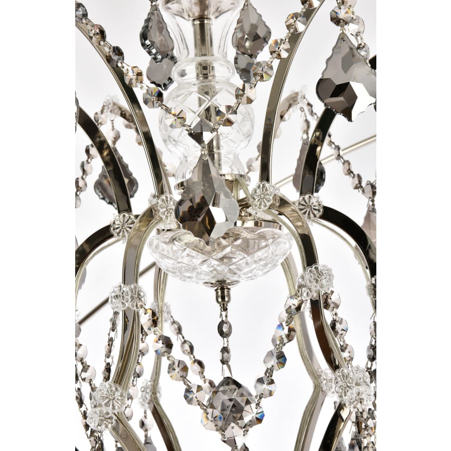 Elegant Lighting Geneva 25 Light 60" Wide Crystal Chandelier with Silver Shade Royal Cut Crystals