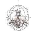 Elegant Lighting Geneva 25 Light 60" Wide Crystal Chandelier with Silver Shade Royal Cut Crystals