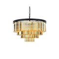 Elegant Lighting Sydney 17 Light 32" Wide Crystal Chandelier with Golden Teak Royal Cut Crystals