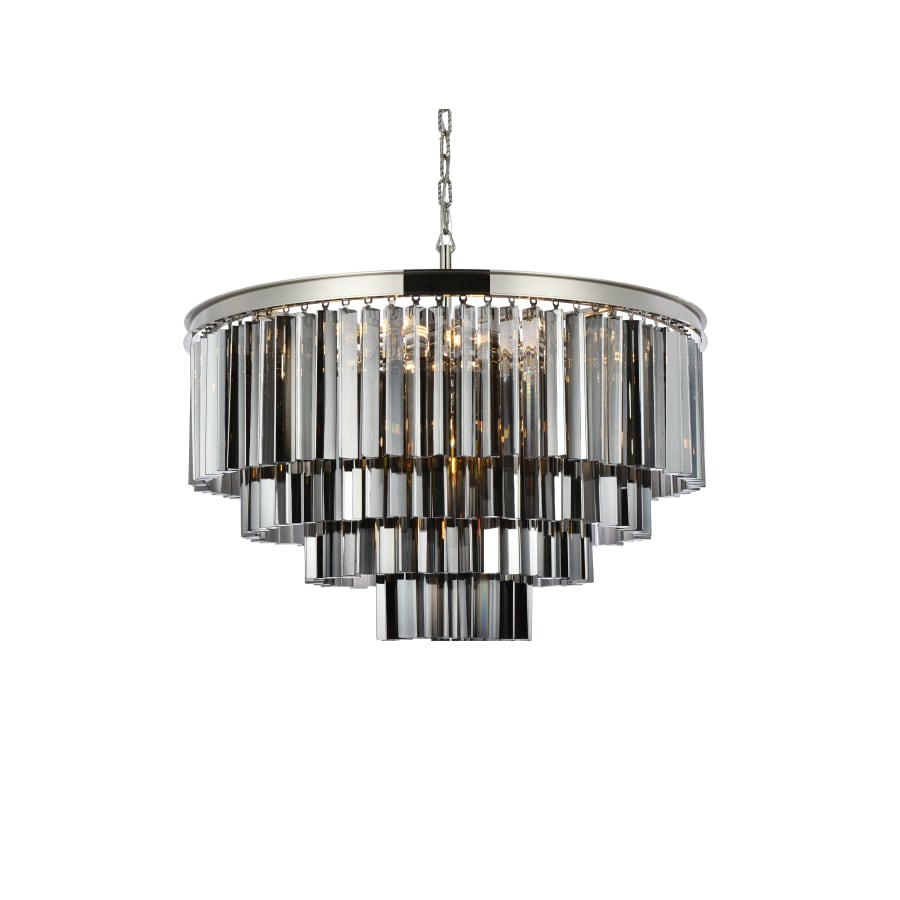Elegant Lighting Sydney 17 Light 32" Wide Crystal Chandelier with Silver Shade Royal Cut Crystals