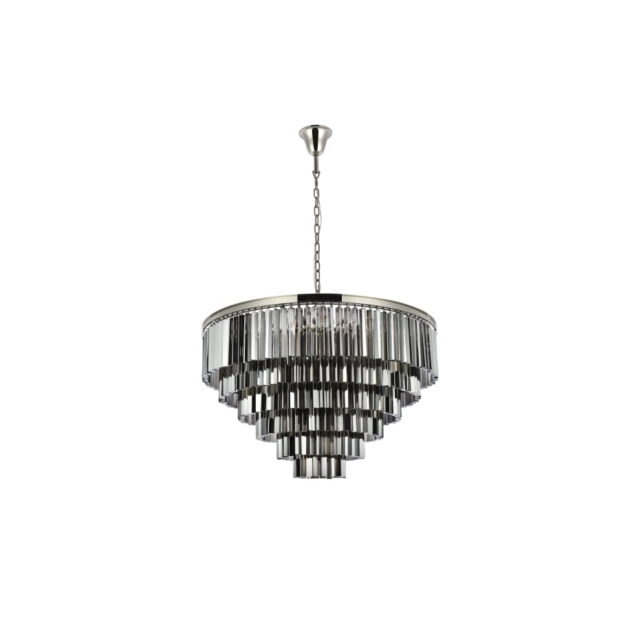 Elegant Lighting Sydney 33 Light 44" Wide Crystal Chandelier with Silver Shade Royal Cut Crystals