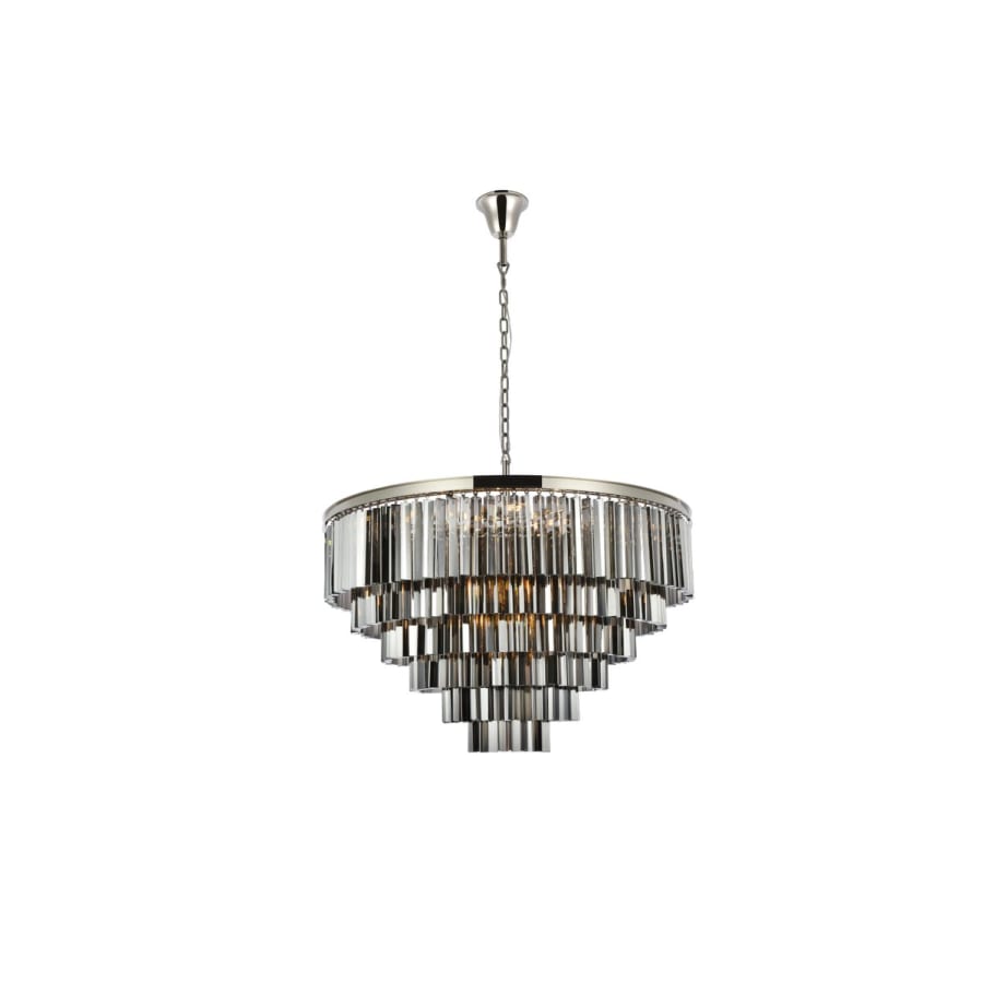 Elegant Lighting Sydney 33 Light 44" Wide Crystal Chandelier with Silver Shade Royal Cut Crystals
