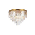 Elegant Lighting Sydney 17 Light 32" Wide Flush Mount Waterfall Ceiling Fixture