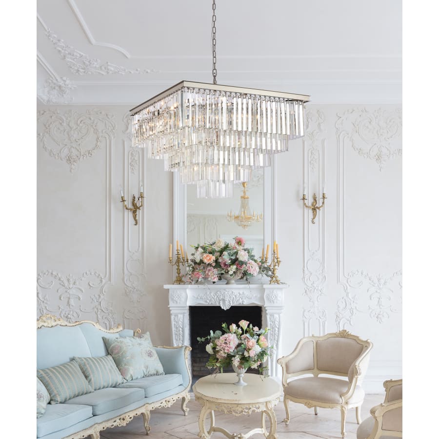 Elegant Lighting Sydney 21 Light 34" Wide Crystal Waterfall Chandelier