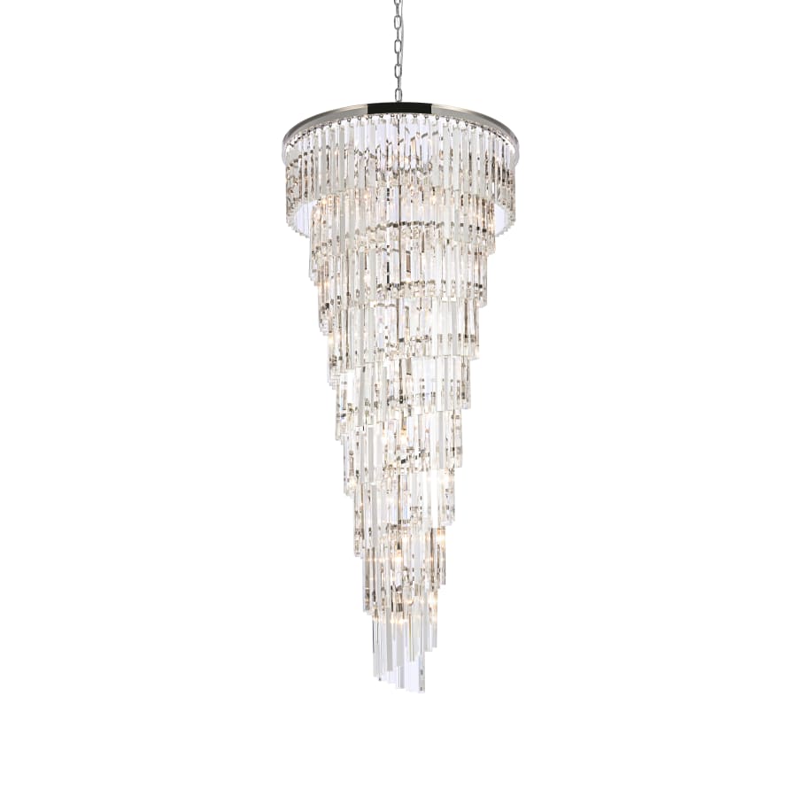 Elegant Lighting Sydney 35 Light 30" Wide Crystal Waterfall Chandelier