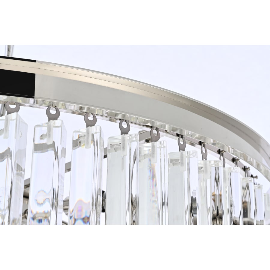 Elegant Lighting Sydney 35 Light 30" Wide Crystal Waterfall Chandelier