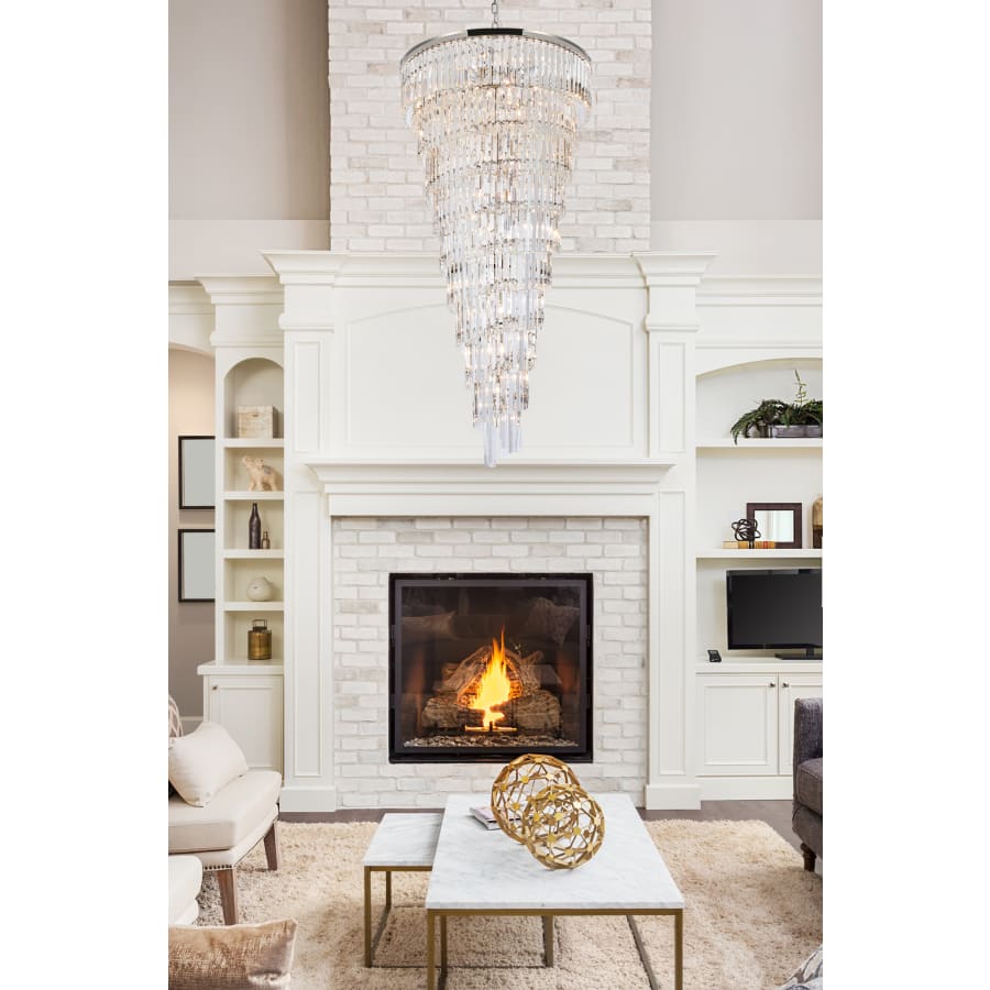 Elegant Lighting Sydney 42 Light 37" Wide Crystal Waterfall Chandelier