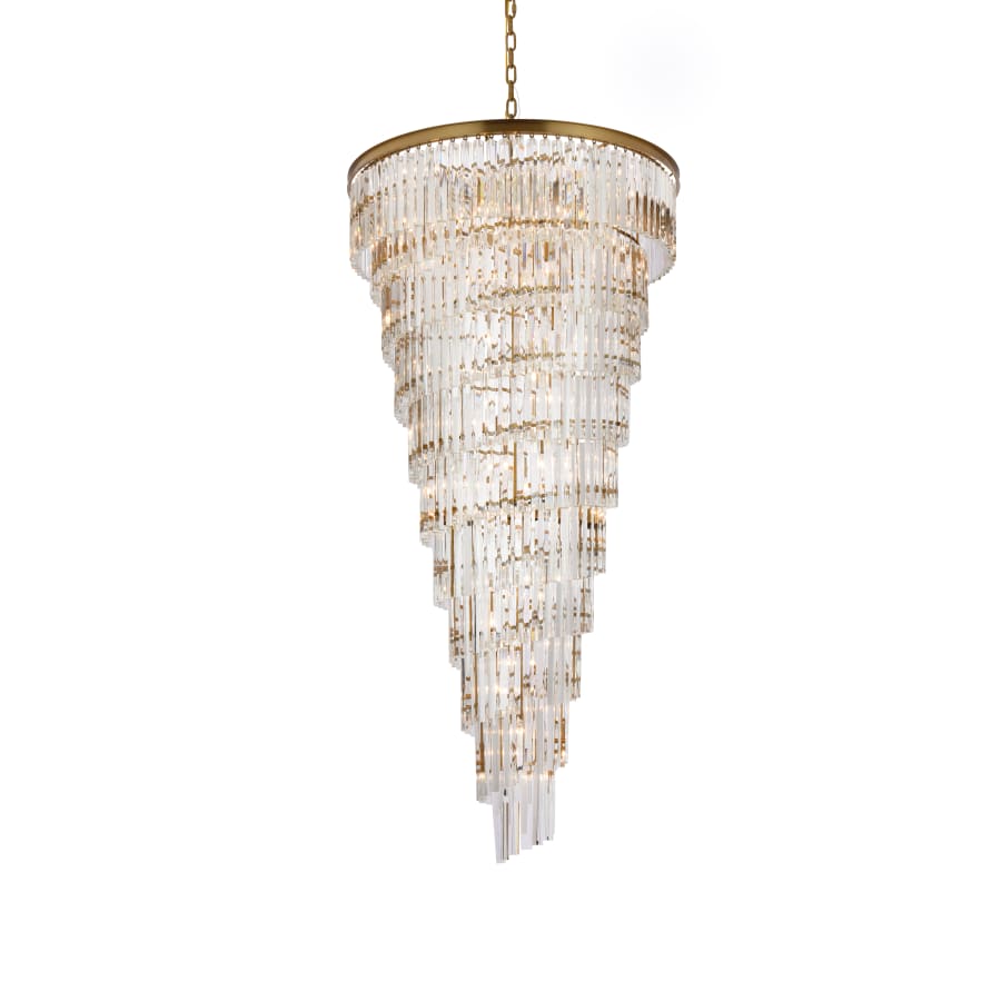 Elegant Lighting Sydney 42 Light 37" Wide Crystal Waterfall Chandelier