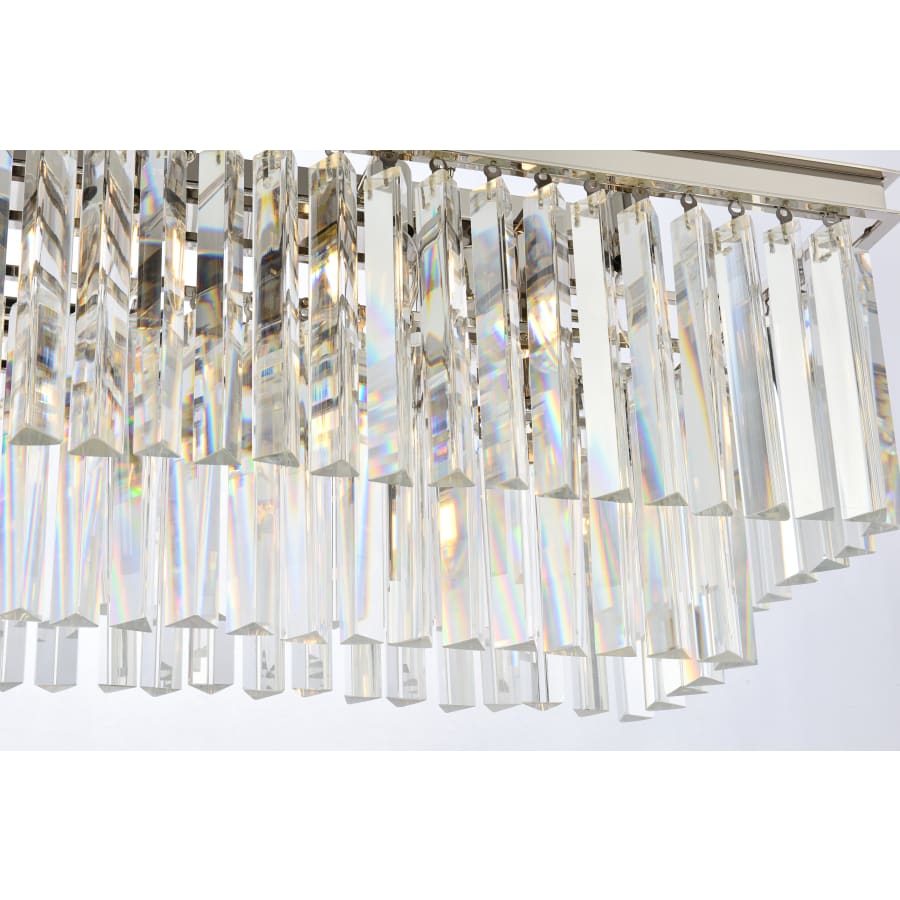 Elegant Lighting Sydney 12 Light 40" Wide Crystal Linear Chandelier with Clear Royal Cut Crystals