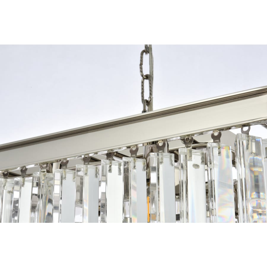 Elegant Lighting Sydney 12 Light 40" Wide Crystal Linear Chandelier with Clear Royal Cut Crystals
