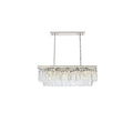 Elegant Lighting Sydney 12 Light 40" Wide Crystal Linear Chandelier with Clear Royal Cut Crystals