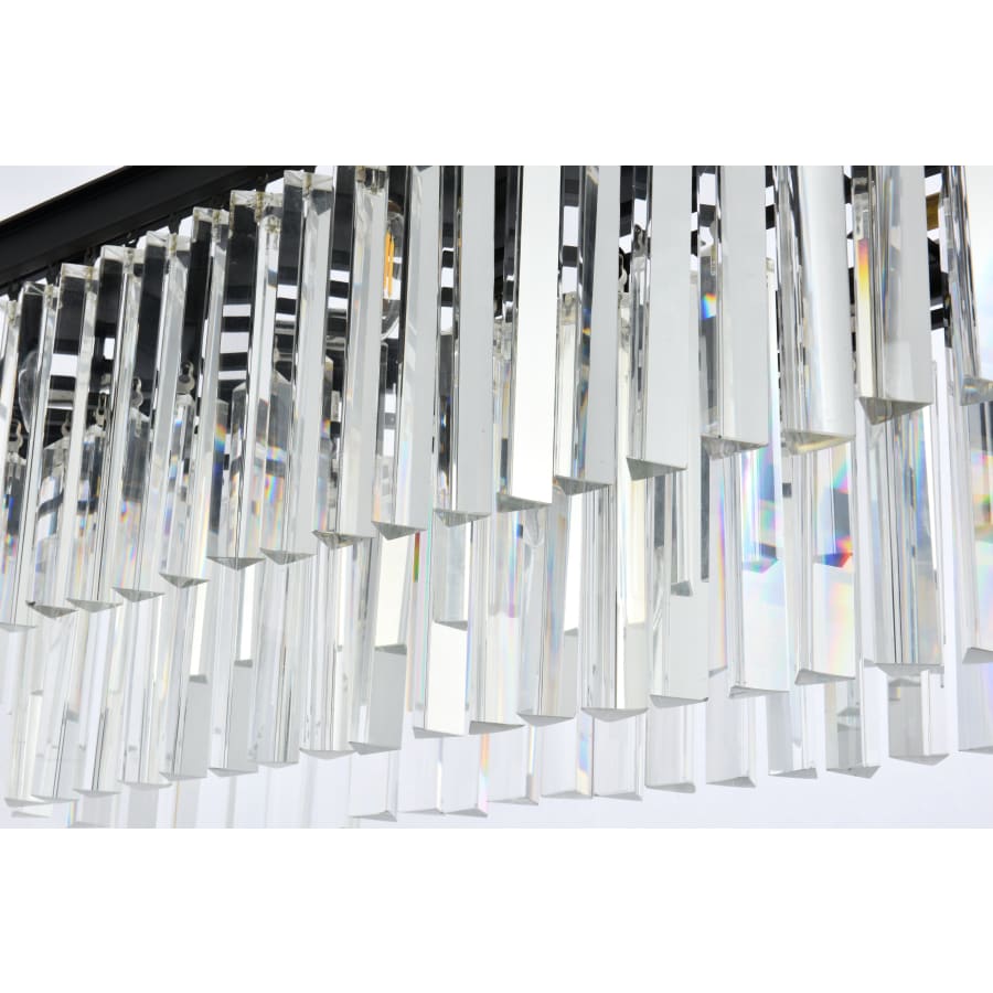 Elegant Lighting Sydney 12 Light 50" Wide Crystal Linear Chandelier with Clear Royal Cut Crystals