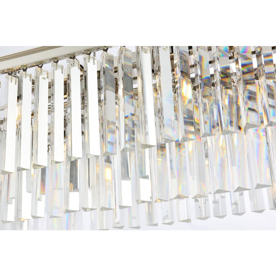 Elegant Lighting Sydney 12 Light 50" Wide Crystal Linear Chandelier with Clear Royal Cut Crystals