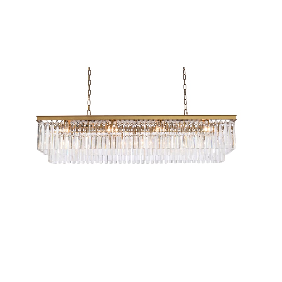 Elegant Lighting Sydney 12 Light 60" Wide Crystal Waterfall Chandelier