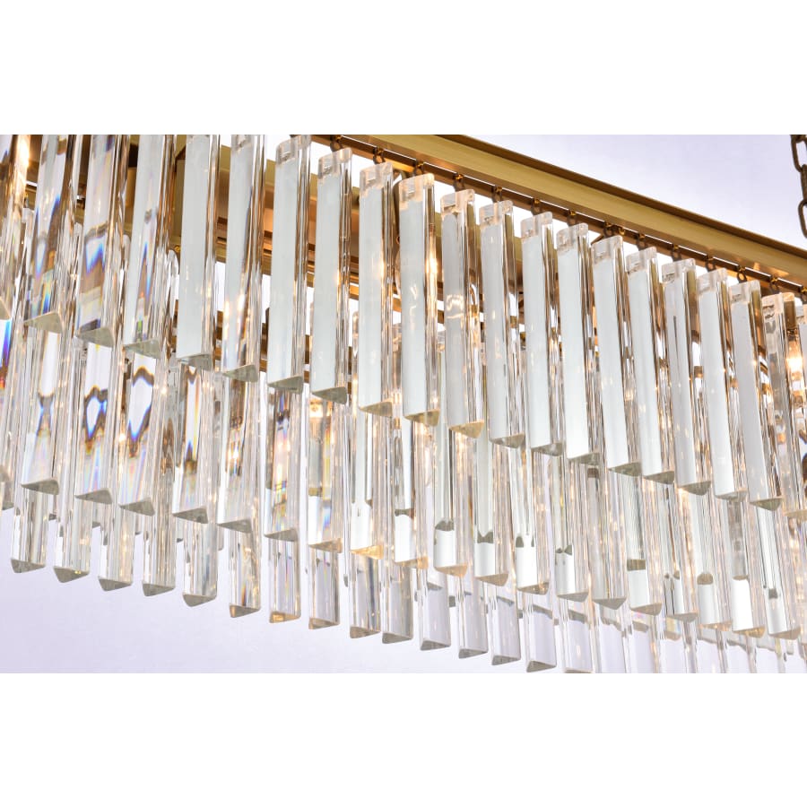 Elegant Lighting Sydney 12 Light 60" Wide Crystal Waterfall Chandelier