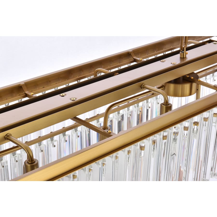 Elegant Lighting Sydney 12 Light 60" Wide Crystal Waterfall Chandelier