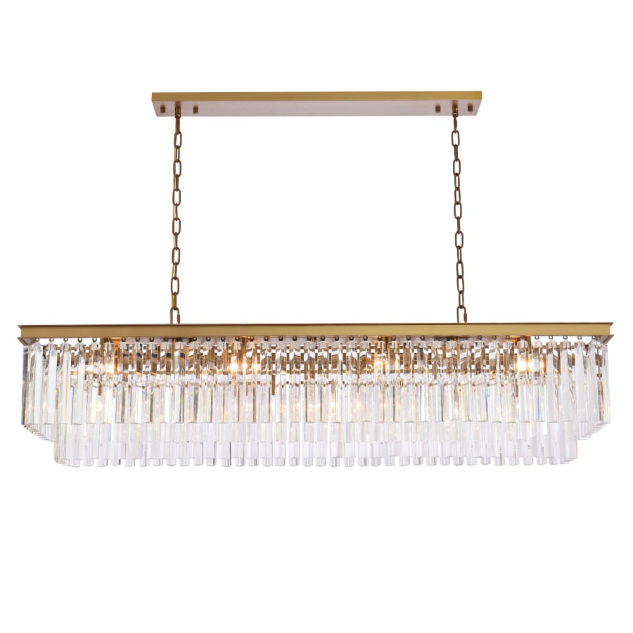 Elegant Lighting Sydney 12 Light 60" Wide Crystal Waterfall Chandelier