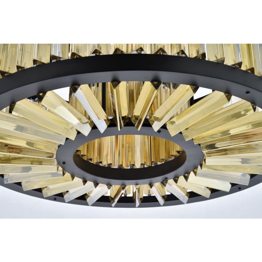 Elegant Lighting Chelsea 8 Light 28" Wide Crystal Drum Chandelier with Golden Teak Royal Cut Crystals