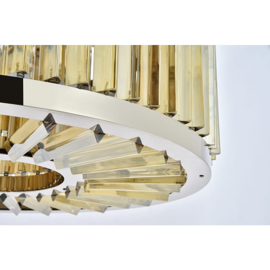 Elegant Lighting Chelsea 8 Light 28" Wide Crystal Drum Chandelier with Golden Teak Royal Cut Crystals