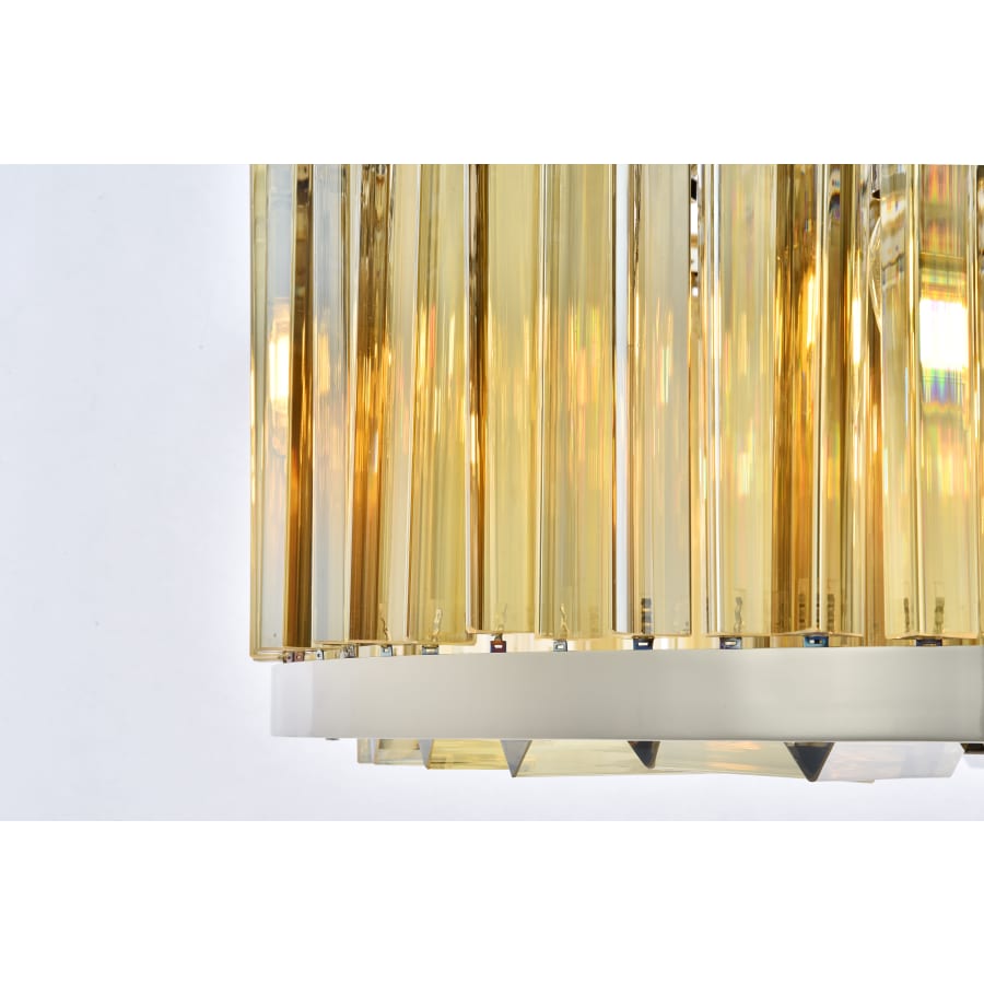 Elegant Lighting Chelsea 8 Light 28" Wide Crystal Drum Chandelier with Golden Teak Royal Cut Crystals