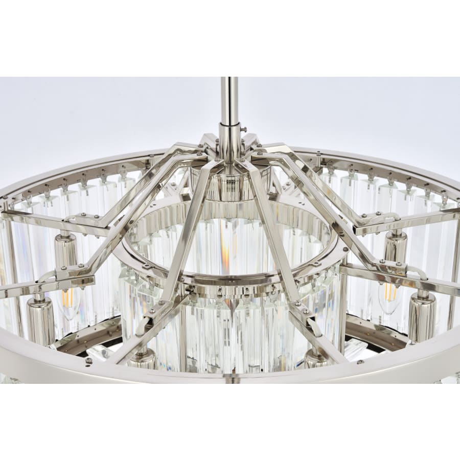 Elegant Lighting Chelsea 8 Light 28" Wide Crystal Drum Chandelier with Clear Royal Cut Crystals