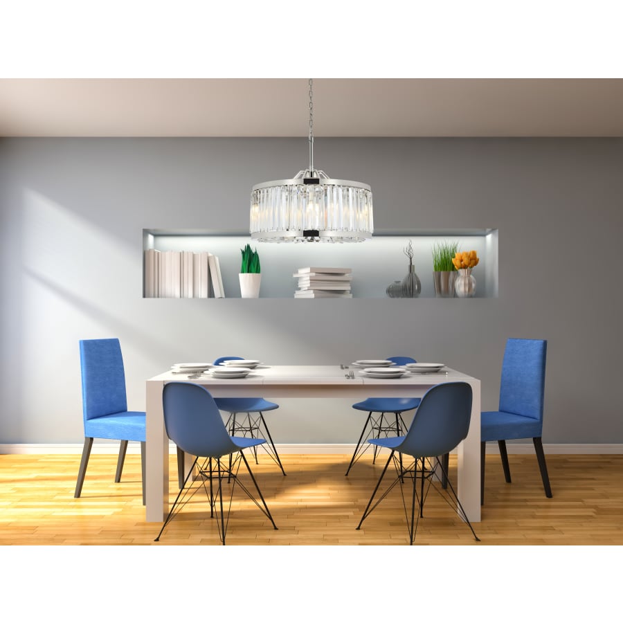 Elegant Lighting Chelsea 8 Light 28" Wide Crystal Drum Chandelier with Clear Royal Cut Crystals