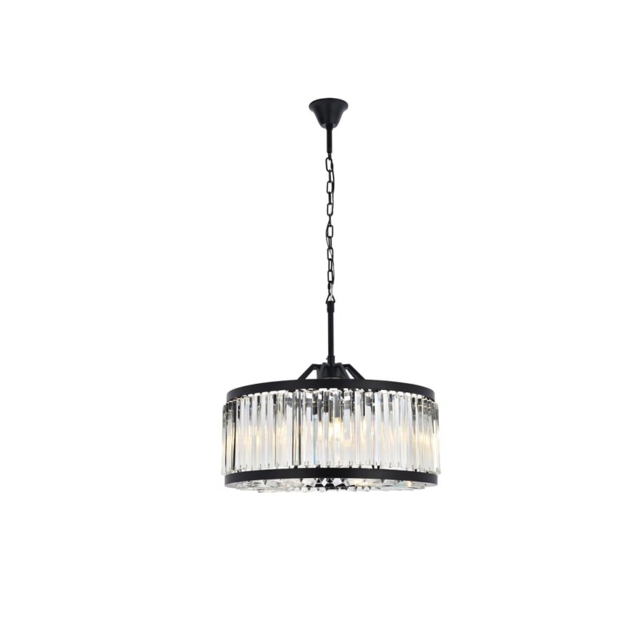 Elegant Lighting Chelsea 8 Light 28" Wide Crystal Drum Chandelier with Clear Royal Cut Crystals