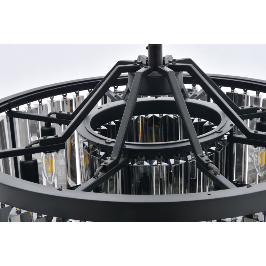 Elegant Lighting Chelsea 8 Light 28" Wide Crystal Drum Chandelier with Silver Shade Royal Cut Crystals