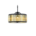 Elegant Lighting Chelsea 8 Light 28" Wide Crystal Drum Chandelier with Golden Teak Royal Cut Crystals