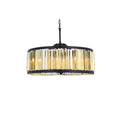 Elegant Lighting Chelsea 10 Light 36" Wide Crystal Drum Chandelier with Golden Teak Royal Cut Crystals