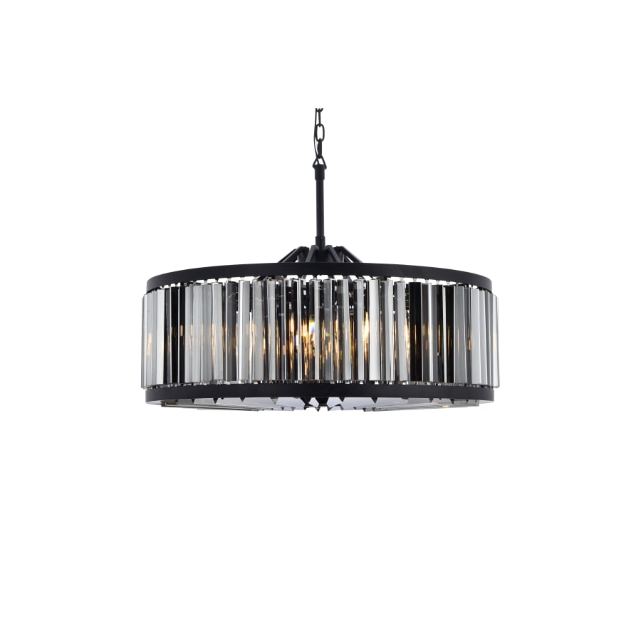 Elegant Lighting Chelsea 10 Light 36" Wide Crystal Drum Chandelier with Silver Shade Royal Cut Crystals