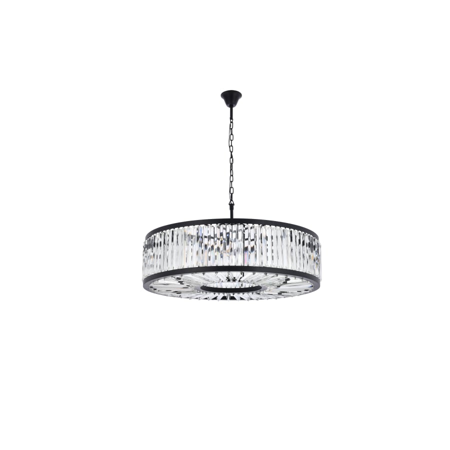 Elegant Lighting Chelsea 10 Light 44" Wide Crystal Drum Chandelier with Clear Royal Cut Crystals