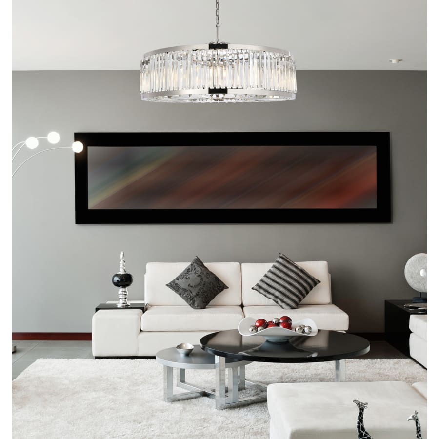 Elegant Lighting Chelsea 10 Light 44" Wide Crystal Drum Chandelier with Clear Royal Cut Crystals