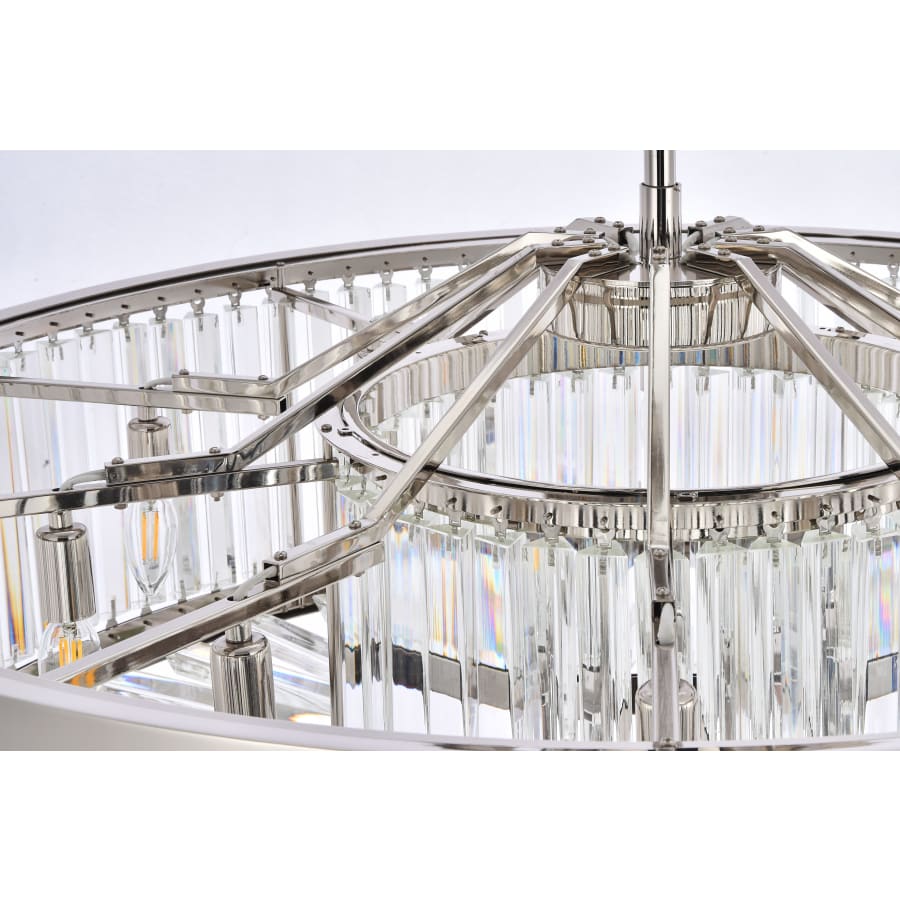 Elegant Lighting Chelsea 10 Light 44" Wide Crystal Drum Chandelier with Clear Royal Cut Crystals