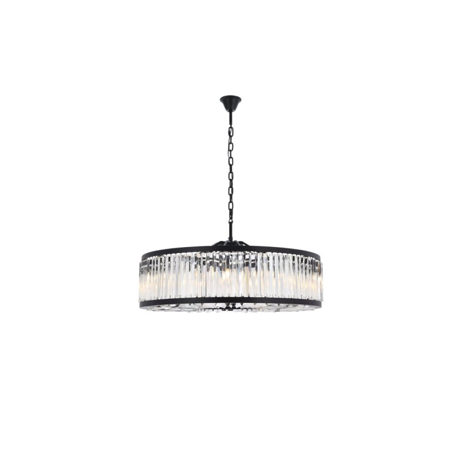 Elegant Lighting Chelsea 10 Light 44" Wide Crystal Drum Chandelier with Clear Royal Cut Crystals